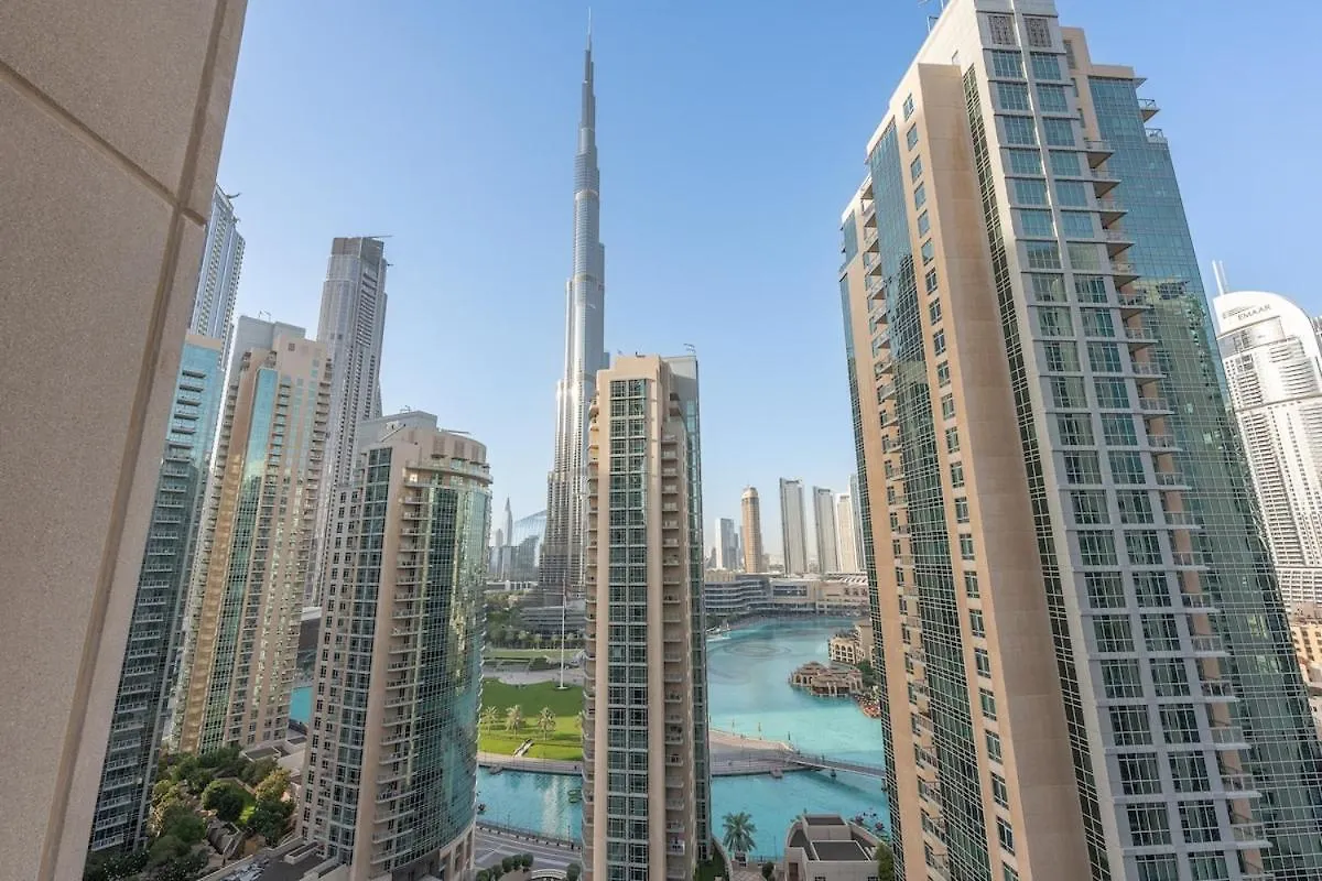 Elite 2-Bedroom Flat In Downton With Burj Khalifa View! 迪拜 公寓